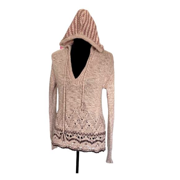 American Eagle Outfitters Chunky Knit Hooded Sweater Women's S/P - Picture 2 of 11